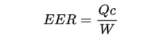Cooling Energy Efficiency Ratio EER