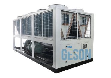 GESON air-cooled screw HVAC chiller for commercial building cooling